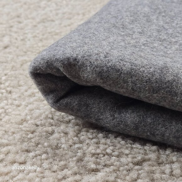 NWOT Beast Wool Scarf Grey Fringed Thick Oversized - Picture 10 of 10